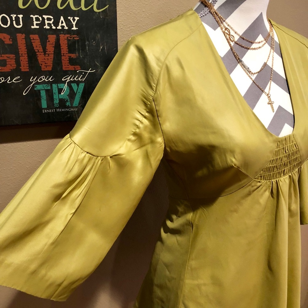 Italian Designed Fitted Bloused Sleeve Top